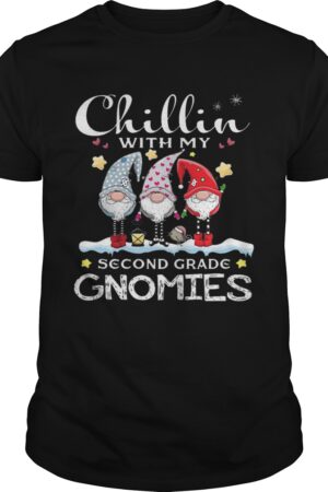 Chillin With My Kindergarten Gnomies Teacher Christmas shirt