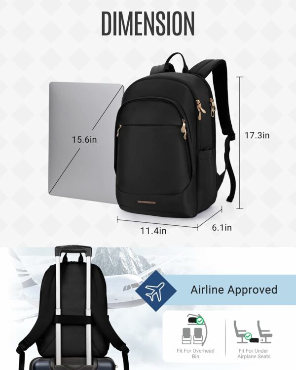 Travel Backpack 15.6 Inch Anti Theft Laptop Backpack with USB Charging Hole 2